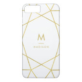 Modernes Imitat-Goldgeometrisches Muster auf Weiß Case-Mate iPhone Hülle (Rückseite)