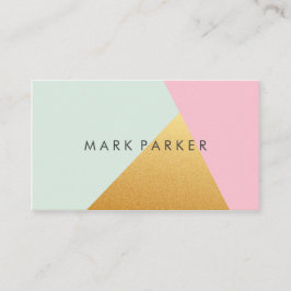 Modernes Imitat-Grün, rosa weißes Visitenkarte