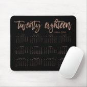 Modernes Imitat-Rosen-Gold der Typografie-2018 des Mousepad (Mit Mouse)
