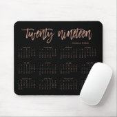 Modernes Imitat-Rosen-Gold der Typografie-2019 des Mousepad (Mit Mouse)