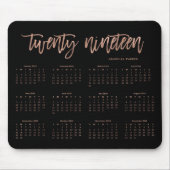 Modernes Imitat-Rosen-Gold der Typografie-2019 des Mousepad (Vorne)