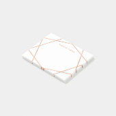 Modernes Imitat-Rosen-Gold geometrisch Post-it Klebezettel (angewinkelt)