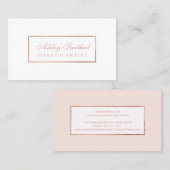 Modernes Imitat-Rosengold erröten weißes einfaches Visitenkarte (Vorne/Hinten)