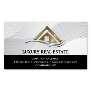 Modernes Immobilien-Logo   Immobilienverwaltung Magnetische Visitenkarte