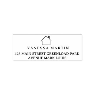 Modernes Immobilien-Werbung-Makler-Logo Gummistempel