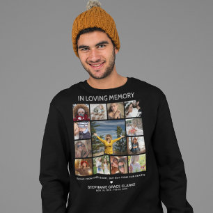 Modernes "In Love Memory" Foto Collage Memorial Sweatshirt