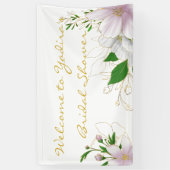 Modernes, in sanft rosa gehaltenes Brautparty-Bann Banner (Vertikal)