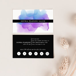 Modernes Indigo-Watercolor-Grundstück Treuekarte