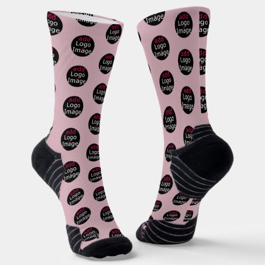 Modernes, individualisierbares Promo Dusty Rose Pi Socken (Gewinkelt)