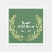 Modernes, individuell anpassbares Green Leaf Kraut Serviette (Vorderseite)