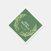 Modernes, individuell anpassbares Green Leaf Kraut Serviette (Ecke)