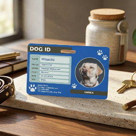Modernes, individuell anpassbares Hund-ID-Tag mit  Ausweis