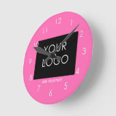 Modernes, individuell anpassbares Logo für Unterne Runde Wanduhr (Winkel)