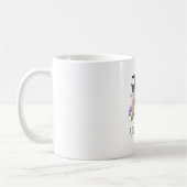Modernes, individuell anpassbares Mit Monogramm Bl Kaffeetasse (Links)
