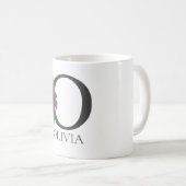 Modernes, individuell anpassbares Mit Monogramm Le Kaffeetasse (VorderseiteRechts)