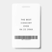 Modernes, individuell anpassbares VIP Alle Zugangs Ausweis (Rückseite)