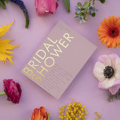 Modernes Individuelle Name Mauve Lila GOLD Brautpa Folieneinladung