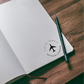 Modernes Individuelle Name Reisebuch Permastempel