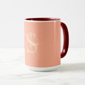 Modernes Individuelle Name Script Tasse (VorderseiteRechts)
