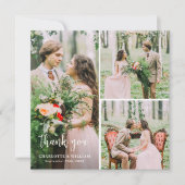 Modernes, individuelles 3 Foto Einfache Minimalist Dankeskarte (Vorderseite)