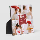 Modernes, individuelles 4-Foto "Best Daddy Ever" Fotoplatte (Vorderseite)