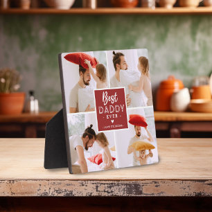 Modernes, individuelles 4-Foto "Best Daddy Ever" Fotoplatte