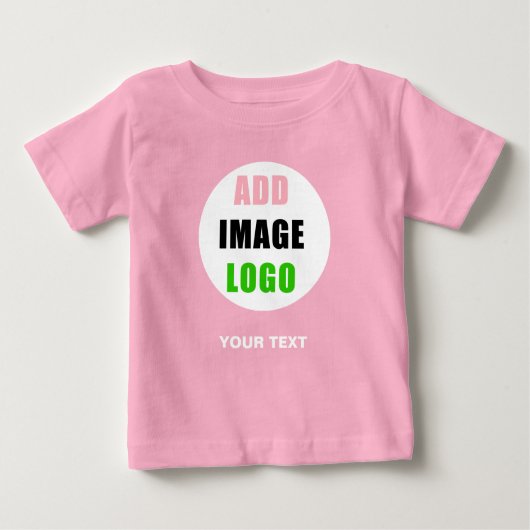 Modernes, individuelles Firmenlogo - Girl pink Baby T-shirt (Vorderseite)