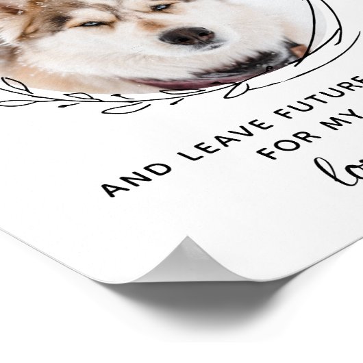 Modernes, individuelles Foto für Haustiere mit Hoc Poster (Ecke)