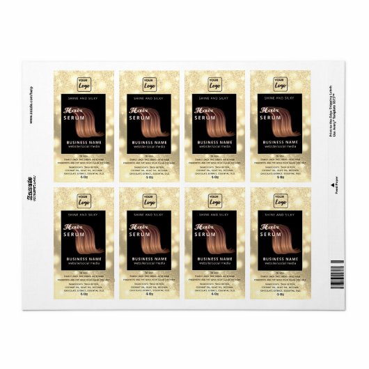 Modernes, individuelles Logo-Spink-Script-Haarseru (Vorne)