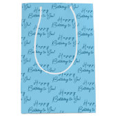 Modernes, individuelles Muster für Geburtstage des Mittlere Geschenktüte (Vorderseite)