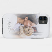 Modernes, individuelles One Foto Weißes Gradient i Case-Mate iPhone Hülle (Rückseite (Horizontal))