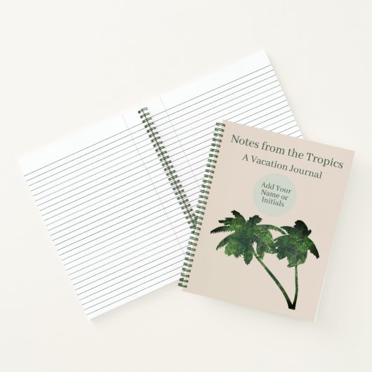 Modernes, individuelles Tropical Vacacation Journa Notizblock (Innenseite)