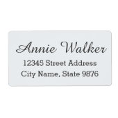 Modernes, individuelles Versandlabel - Klare Schne (Vorne)