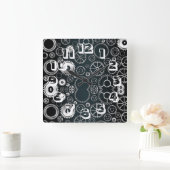 Modernes Industriedesign Quadratische Wanduhr (Zuhause)