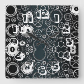 Modernes Industriedesign Quadratische Wanduhr (Vorderseite)