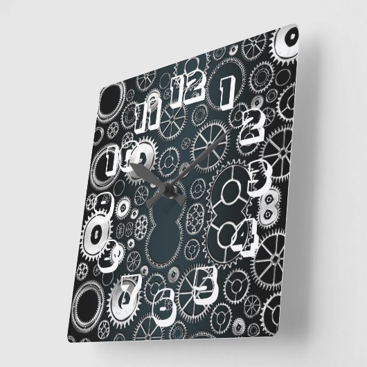 Modernes Industriedesign Quadratische Wanduhr (Winkel)