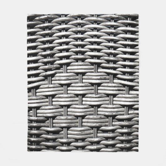 Modernes, industrielles Metal-Weave-Muster Fleecedecke (Vorderseite)