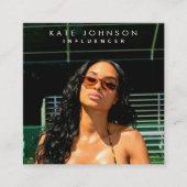 Modernes Influenzagebärden Foto QR Code Social Med Quadratische Visitenkarte (Vorderseite)