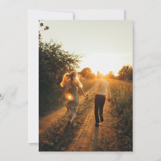 Modernes informelles Arch-Foto - Einladung zur Hoc (Rückseite)