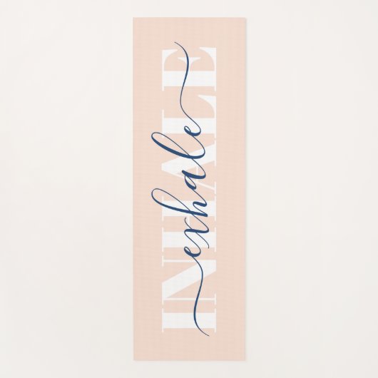 modernes Inhalationsexhale Rosa Zitat Yogamatte (Vorderseite)