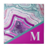 Modernes Initialen-Monogramm Fliese (Vorderseite)