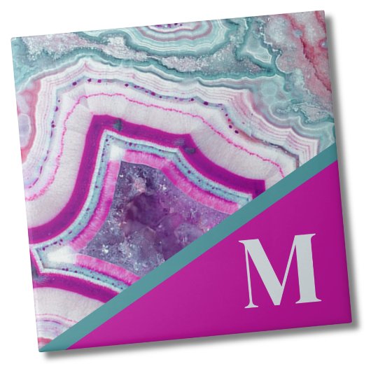 Modernes Initialen-Monogramm Fliese