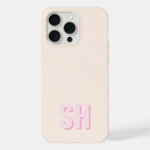 Modernes Initialen-Monogramm iPhone 15 Pro Max Hülle
