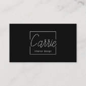 Modernes Innendesign mit Barcode Business Card Visitenkarte (Vorderseite)