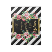 Modernes, inspirierendes Zitat Notizblock (Rotiert)