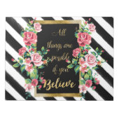 Modernes, inspirierendes Zitat Notizblock (Vorderseite)