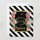 Modernes, inspirierendes Zitat Postkarte (Vorne/Hinten)