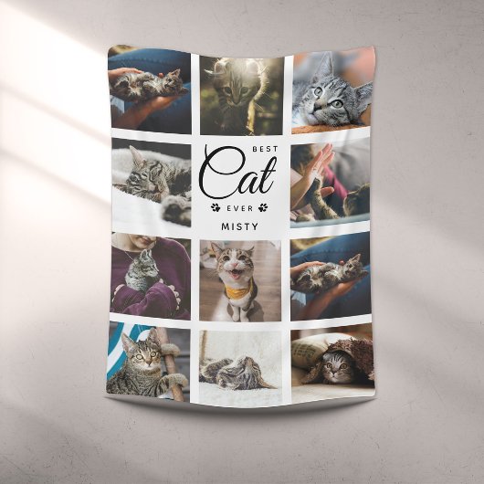 Modernes Instagram BEST CAT je Foto Collage Pet Fleecedecke