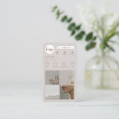 Modernes Instagramm 4 Foto Collage Beige Visitenkarte (Stehend Vorderseite)