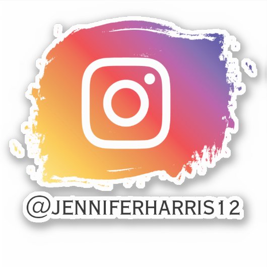 Modernes Instagramm individuell Aufkleber (Vorderseite)